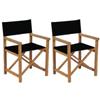 Verdelook Legno garden, coppia sedie regista nero