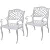 Verdelook Elizabeth, coppia di sedie, 64x67x88 cm, bianco