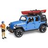 Bruder 02529 Jeep Wrangler Rubicon Unlimited with Kayak & Figure - 1:16 Scale Of