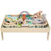 Amazon Basics Set giocattolo con tavolo e treno 120 pezzi Multi 120.4 x 85 x 41 cm
