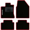 QUEMAR Tappetini Auto per Nissan Qashqai J10, Bordo Rosso, 1 Ricamo | 2006-2014 / Kit Tappeti Moquette e Gomma su Misura / Set 2 Anteriori + 2 Posteriori / Ricami e Colori Personalizzati