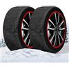 A2ZWORLD Calze Da Neve Omologate, Modello Super, +50% Resistenza +50% Durata, Per Auto Elettriche SUV 4X4 Camper Caravan Veicoli Commerciali (XL)