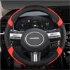 HIIAW Coprivolante In PU Per Auto Accessori Per Hyundai Per Kona 2023-2025 Copri Volante Auto(RED)