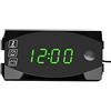 Asudaro DC 6V-30V 3 in 1 Orologio Digitale Termometro Voltmetro Schermo Universale Grande Digitale Rologio a LED Antipolvere Impermeabile Tester Impermeabile IP67 Display Digitale per Auto Moto da 12V
