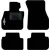 QUEMAR Tappetini Auto compatibili con MINI Countryman F60 2017-2024 anche Hybrid/Kit Tappeti Moquette e Gomma su Misura (Set 2 Ant.+2 Post.)/Ricami e Colori Personalizzati (Bordo Nero, 1 Ricamo)