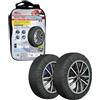 A2ZWORLD Catena da Neve Tessile per Pneumatici, Calze da Neve per Auto, Omologate EN 16662-1, Colore Nero, Misura (XXXL)