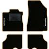 QUEMAR Tappetini Auto per Dacia Sandero, Bordo Beige, 2 Ricami | anche Stepway / 2012-2020 / Kit Tappeti Moquette e Gomma su Misura / Set 2 Anteriori +2 Post./ Ricami e Colori Personalizzati