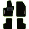 QUEMAR Tappetini Auto compatibili con 500X / Kit Tappeti in Moquette e Gomma su Misura (Set 2 Anteriori + 2 Posteriori)/ Ricami e Colori Personalizzati (Bordo V.Acido, 2 Ricami)