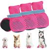 XIABYAYU 4 PCS Scarpe Estive per Cani, Scarpe Cani Antiscivolo, Stivali Estivi per Cane, Traspirante E Confortevole, Adatto Sia per Uso Interno Che Esterno Durante L'Estate/Rosa S