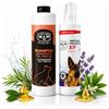 OVER LINE MERINI |Shampoo per cani igienizzante tea tree oil + Spray antiparassitario Repellente Naturale, adatto contro pulci zanzare e pidocchi. 2 flaconi da 250 ml (Kit Protezione)