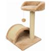 Avilia Tiragraffi per Gatti 50 cm con Piattaforma Imbottita in Sisal Naturale - Albero Tiragraffi Compatto con Pallina Pendente, Ideale come Giochi Gatto e Trespolo per Relax in Casa