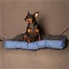 MiaSuite Cuscino per cani rettangolare, Lettino per cani e gatti - S - 70x50cm - MADE IN ITALY - Morbido cuscino bicolore con elegante bottonatura, Perfetto per Animali Domestici, Modello Baggy - MiaFur