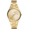 Fossil Orologio Scarlette da donna, 38 mm Movimento al quarzo con data a tre lancette e cinturino in acciaio inossidabile, 38 mm, Tono dorato