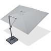 PURPLE LEAF Ombrellone da Giardino 3 x 4 m con Base a Croce, Ombrelloni da Esterno con 8 Astine in Alluminio, Tela 240g Protezione UPF 50+, Rotazione di 360° e Inclinabile, Grigio mélange