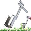 Poludatly Trapiantatore da giardino, trapiantatore per piantine di alberi, strumento per piantare bulbi in acciaio inossidabile, trapiantatore di piante, trapiantatore da giardino portatile per