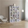DecHome - Libreria Moderna 6 Ripiani Dimensioni 130.5x20x89 cm colore Bianco