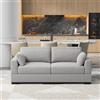 WOBOPCG Divano 2 Posti, DIvano Componibile in Velluto a Coste DIvano Imbottiti Divani Modulari Salotto Divani Due Posti con Cuscini DIvani Bassi DiVano Letto Poltrona Lounge (Grigio, 2 posti)