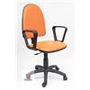 Stil Sedie - Sedia Poltrona Girevole Operativa Ergonomica Ufficio Scrivania in ecopelle con braccioli (ARANCIONE)