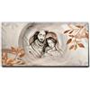 Giallobus - Quadro - 24 - Capezzale Moderno per la casa - Sacra Famiglia e Fiori - Tela Canvas Telaio Standard - 100x50 - Pronto da Appendere - Quadri Moderni per la casa