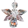 DDesign Angelo portafortuna con cristalli Swarovski colorati rosa (supporto per finestra, cristallo per finestra, decorazione finestra, angelo custode, angelo)