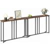 YITAHOME Tavolo Consolle, Set di 2 80cm Consolle Ingresso, Piccolo Tavolo per Decorazioni, Tavolino Da Divano, Console, Corridoio, Soggiorno, Assemblaggio Semplice, Marrone Rustico