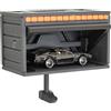 Poludatly Portachiavi da garage per auto con porta apribile, supporto da parete per chiavi 3D, portachiavi in legno, organizer per chiavi, organizer per portachiavi a forma di garage per ingresso