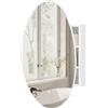 HOMCOM Specchio Bagno Contenitore Irregolare con Luce LED, 50x70cm Mobile Bagno con Specchio, Anta Soft Close, Dimmerabile a 3 Colori, Ripiani Regolabili, Antiappannamento, Funzione Memoria, Bianco