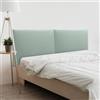 DHOME Testiera Imbottita Liscia in Similpelle Altezza 70CM Spessore 4cm e 8cm per Parete Acustica Testate Letto Pannello Fonoassorbente Camera da Letto (Verde Agua, 180cm Dual, Spessore 4cm)