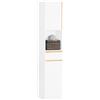 SoBuy Mobile Colonna Bagno Salvaspazio con 1 Cassetto, 1 Ripiano Aperto e 2 Ante - Armadietto Alto e Stretto per Bagno, WC o Lavanderia, Bianco 35x33x170cm BZR80-W