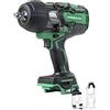 Metabo HPT Avvitatore a percussione multiVolt da 36 V, solo strumento, senza batteria, attacco quadro da 1/2, coppia elevata, motore brushless, WR36DBQ4, verde
