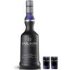 Generico LUIGI FRANCOLI Liquore OPAL NERA ORIGINAL con 2 Bicchieri Vetro - SAMBUCA WITH BLACK SPICES - Ideale come dopo pasto, digestivo, long-drinks e Cocktail - Bottiglia 70 CL