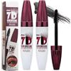 Generico Mascara Volumizzante Waterproof 7D, Mascara Nero Con Fibre Di Seta 7D Per Ciglia Voluminose E Allungate, Volume Duraturo E Modulabile, Ciglia Splendidamente Folte, Lunghezza Naturale (2pcs)