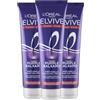 L'Oreal Paris L'Oréal Paris Elvive Color-Vive Purple Balsamo Anti-Giallo per Capelli Schiariti Biondi Decolorati Chiari Grigi Formula Nutriente con Pigmenti Viola e Filtro UV Protettivo - 3 Flaconi da 150ml