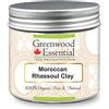 Greenwood Essential Greenwood - Argilla essenziale marocchina Rhassoul dalle montagne dell'Atlante, 100% biologica pura e naturale, 50 g
