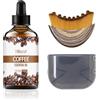 Crunier Olio di caffè con pennello per il viso in fibra alpina, olio di caffè antirughe, olio essenziale di caffèpuro per aromaterapia, cosmetico all'olio di caffèper la cura di pelle e capelli, 100 ml