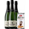 3 Metodo Classico Alanus Extra Brut Blanc De Noir + Amica Chips BBQ Alfredo's 3 x 130gr - Bollicine