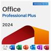 Microsoft Office 2024 Professional Plus | Licenza a vita / NESSUN ABBONAMENTO | 1 PC | Attivazione online | Nessun CD/DVD o USB
