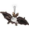 Uni-Toys - Pipistrello, piccolo - marrone-bianco - con ventosa - 23 cm (larghezza) - peluche, peluche