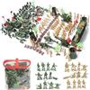 Xdyyjrasa Set da gioco per uomini dell'esercito della seconda guerra mondiale, realistico, armato, fai da te, soldatini, caserme per carri armati, action figure, compleanno pratico per lo sviluppo, per ragazzi