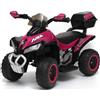 Mediawave Store Mini Quad Elettrico per Bambini Deluxe LT928 6V con Luci e Suoni Realistici Bauletto Portaoggetti Posteriore e Design Sportivo per il Divertimento dei più Piccoli (Rosa)