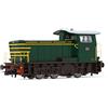 Rivarossi Hr2931 FS, Locomotiva Diesel da Manovra Classe 245, Verde con Strisce Gialle, Senza Corrimano Laterali, Episodio IV Loco, Diesel