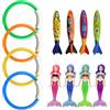 MIPIACE 12 Pezzi Giocattoli da Immersione Set Giocattolo Subacqueo Set di Giocattoli Subacquei Giocattoli da Piscina per Bambini Giochi da Allenamento in Piscina per Acqua Regalo da 4 a 12 Anni