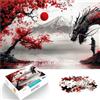 LKSDCBOT Puzzle da 2000 pezzi per adolescenti Samurai giapponese con un drago ombra Giochi Giocattoli Regalo Migliorare l'amore tra le coppie 70x100cm