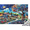 RWKAVZLOP Villaggio sotto l'albero Puzzles 1000 Pezzi Carta riciclata per adulti Puzzle per adulti Gioco educativo con sfida Ottima idea regalo per uomini e donne 52x38cm/1000pcs