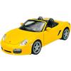 Generisch Welly Modello Auto Compatibile con Porsche Boxster Boxter S 987 Cabrio Aperto Giallo 2004-2012 1/24 1:24 Metallo Modello Auto Il Cast Nuovo in Scatola