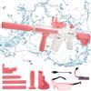 TaimeiMao Pistola ad acqua elettrica, pistola ad acqua automatica, grande capacità, con occhiali di protezione per adulti e bambini, pistola a spruzzo ad acqua con ampia portata fino a 7 - 10 m(Rosa grande)