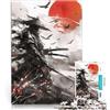 LKSDCBOT Puzzle da 1000 pezzi per adolescenti Guerriero samurai giapponese apprendimento educativo Decorazione murale Regali unici per compleanno e Natale 75x50cm