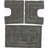 HOME PRO SET 3 PEZZI tappeto bagno SIRIO n.2 cm.50x40+ 1 cm.50x80 GRIGIO