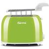 Girmi TP10 Tostapane, 750 W, Pinze estraibili inox, 7 livelli di cottura, Funzione tostafetta, Raccogli briciole, Espulsione automatica, Spegnimento automatico, Verde