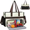 Hengrongshen Borsa per il pranzo da donna, 2 in 1, grande, borsa per il pranzo e borsa a mano, borsa per computer portatile con scomparto per il pranzo, capiente borsa per il computer